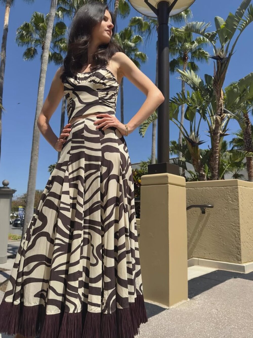 Antonio Melani - Resort Wear Swirl Linen Blend Two-Piece - NEW - SIZE US 4